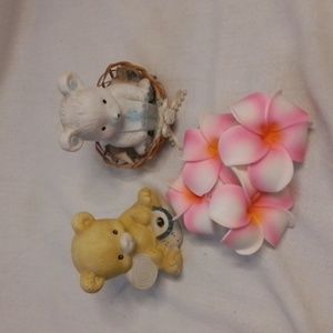 Set of 4in Ceramic Teddy Bears